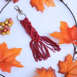 Burgandy Keychain Fall Accessory